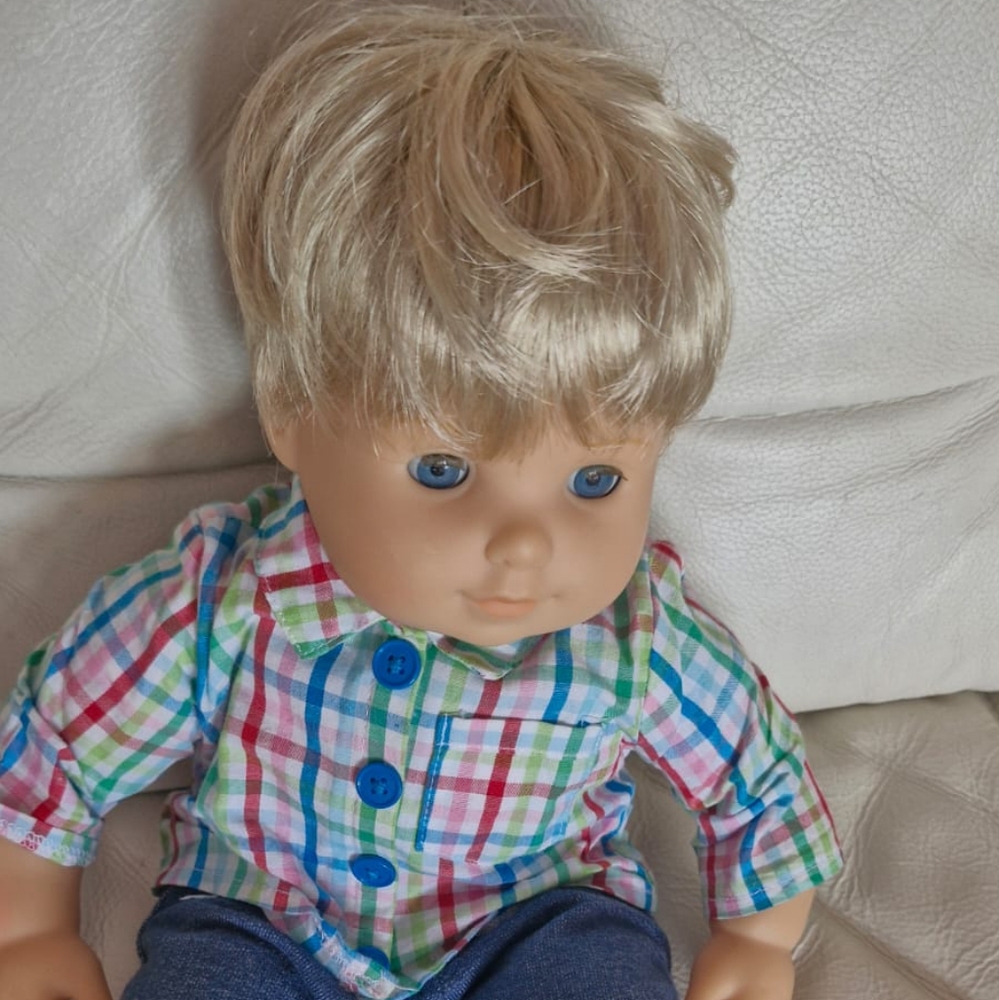 Plaid Shirt and Jeans Doll